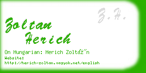 zoltan herich business card